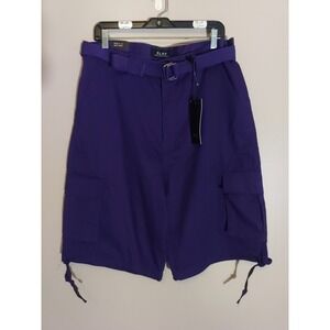 Klay Men Purple Lightweight Cargo Street wear Leg‎ Drawstrings  Shorts Size 36